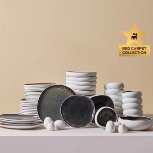 Red Carpet Earth Collection Galactic White 59 Parça 12 Kişilik Beyaz Stoneware Yemek Takımı – Şık ve Sade Tasarım