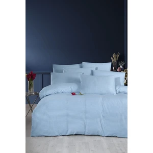 My Story Lastikli Çarşaflı Çift Kişilik Nevresim Takımı Saten Mavi