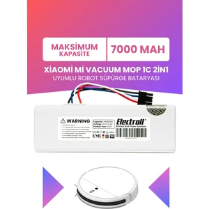 Xiaomi Mi Vacuum Mop 1c 2in1 Uyumlu Batarya (Maksimum Kapasite) 7000MAH Robot Süpürge STYTJ01ZHM