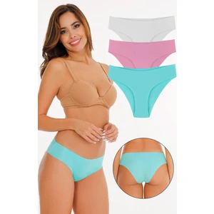 Kadın Lazer Kesim Düşük Bel Külot 3'lü Paket Set