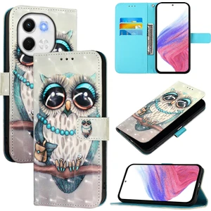 Tecno Spark 30 5g / Pova 6 Neo 5g Gri Baykuş Için 3D Boyama Pu Kılıf (Yurt Dışından)