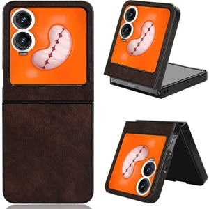 Infinix Zero Flip Brown Için Litchi Texture Pc Kılıfı (Yurt Dışından)