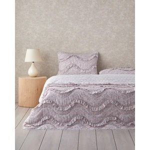 English Home Floral Euphoria Fırfırlı Çift Kişilik Yatak Örtüsü Takımı 200 x 220  cm  Somon