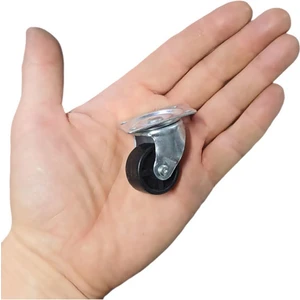 Mobilya Tekerleği Siyah Teker Masa Dolap Sehpa Tekeri 20 kg Taşıma Kapasiteli Çap:32 mm