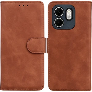 Infinix Hot 50I / Smart 9 Kahverengi Için Skin Fe Deri Kılıf (Yurt Dışından)