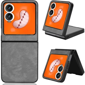 Infinix Zero Flip Gri Için Litchi Texture Pc Kılıfı (Yurt Dışından)