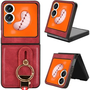 Infinix Zero Flip Kırmızı Bileklik Pu Kılıf (Yurt Dışından)