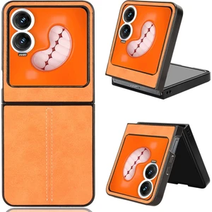 Infinix Zero Flip Sarı Için Inek Desenli Telefon Kılıfı (Yurt Dışından)
