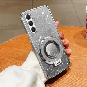 Samsung Galaxy M34 5g Gümüş Için Yuvarlak Tutucu Tpu Telefon Kılıfı (Yurt Dışından)