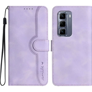 Infinix Hot 50 Pro+ 4g Mor Için Kalp Desenli Pu Kılıf (Yurt Dışından)