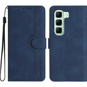 Infinix Hot 50 5g Kraliyet Mavisi Için Kalp Desenli Pu Kılıf (Yurt Dışından)