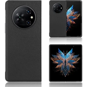 Tecno Phantom V Fold Siyah Için Pu Deri Pc Telefon Kılıfı (Yurt Dışından)