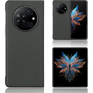 Tecno Phantom V Fold Yeşil Için Pu Deri Pc Telefon Kılıfı (Yurt Dışından)