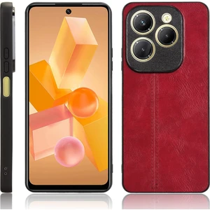 Tecno Spark 20 Pro 4g Kırmızı Için Inek Desenli Dikiş Telefon Kılıfı (Yurt Dışından)