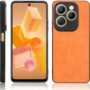 Tecno Spark 20 Pro 4g Turuncu Için Inek Desenli Dikiş Telefon Kılıfı (Yurt Dışından)