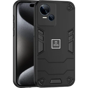 Tecno Spark 10 5g Siyah Için 2'si 1 Arada Darbeye Dayanıklı Telefon Kılıfı (Yurt Dışından)