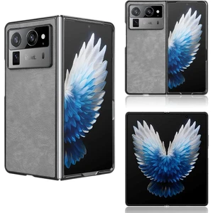 Tecno Phantom V Fold2 Gri Için Litchi Texture Telefon Kılıfı (Yurt Dışından)