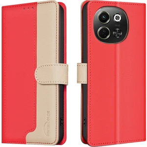 Tecno Pova 6 Neo 5g / Spark 30 5g Kırmızı Için Rfıd Deri Kılıf (Yurt Dışından)