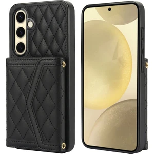 Samsung Galaxy S24 Fe 5g Siyah Için Ekleme Eşkenar Dörtgen Çanta Kılıfı (Yurt Dışından)