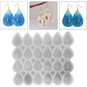 Tahtakale Toptancı Epoksi Silikon Kalıp Çoklu Damla Kolye Anahtarlık Küpe Kalıbı 24 Lü