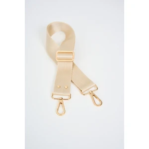 Mute Bag Cream Krem Çanta Sapı Ayarlanabilir Gold Detaylı (Polyester) 110 cm G:4 cm