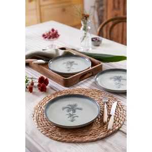 Kütahya Porselen Palmiye  4 Parça 21 cm Pasta Tabağı 80795
