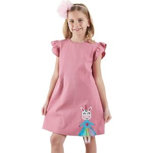 Lilycorn Kız Çocuk Pembe Yazlık Elbise