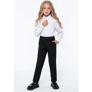 Trend Bebe Butik Kız Çocuk Lastikli Ribana Bel Kanvas Çocuk Pantolonu Okul Pantolon