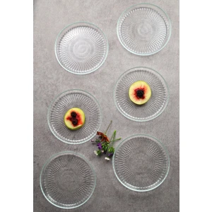 Majestik Cam Mini Tatlı Pasta Tabağı 16 cm Sunumluk Tabak