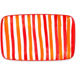 The Mia Joy Dikdörtgen Servis Kırmızı 30X19 cm