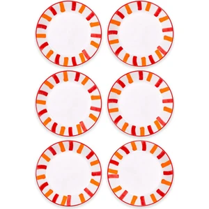 The Mia Joy Yemek Tabağı 6lı Set Kırmızı 20 cm
