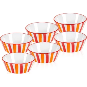 The Mia Joy Çorba Kasesi 6lı Set Kırmızı 14 cm