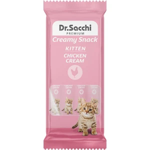 Dr. Sacchi Dr.Sacchi Creamy Snack Kitten Chicken Sıvı Kedi Ödülü 4'Lü Paket