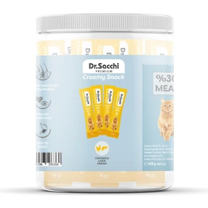 Dr. Sacchi Creamy Snack Chicken&Liver Sıvı Kedi Ödülü 14gr - 30'Lu Kavanoz