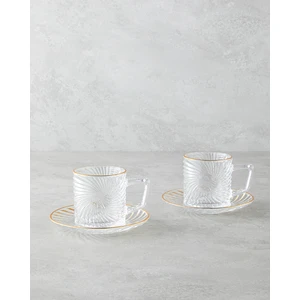 English Home Goldie Cam 4 Parça 2 Kişilik Çay Fincanı Takımı 170 ml Gold