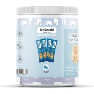 Dr. Sacchi Creamy Snack Salmon Sıvı Kedi Ödülü 14gr - 30'Lu Kavanoz