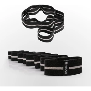 Sekiz Kademeli Pilates Bandı Direnç Bandı Yoga Lastiği Esneme Kayışı Siyah