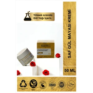 Gül Mayası Nemlendirici El, Yüz ve Vücut Kremi 50 ml, Yüksek Oranda Gül Yağı İçerir