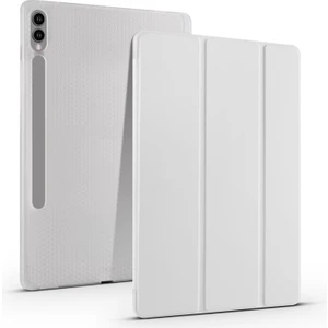 Seashell Digital Samsung Galaxy Tab S10+ Için Kalem Yuvası Üç Katlı Standlı Kılıf Pu Deri + Tpu Tablet Kapağı Otomatik Uyandırma/uyku-Gri