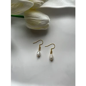 Pel Design Gerçek İnci Kararmaz Çelik Küpe