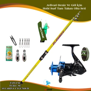 Albastar Elagant 420 cm 100-200 gr Ecco 7000 Tam Takım Hobi Surf Olta Seti