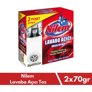 Lavabo Açıcı Toz Tıkanıklıkları Hızla Açan Etkili Formül 2x70 gr Güvenli Kullanım
