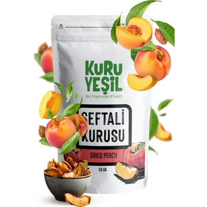 Kuru Yeşil - Şeftali Kurusu - Kurutulmuş Şeftali - Kuru Meyve - Kurutulmuş Meyve - 50 Gr