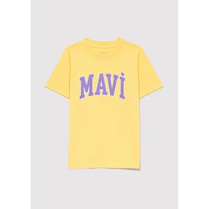Mavi Logo Baskılı Sarı Tişört 7610109-71368