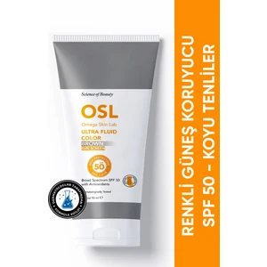 Omega Skin Lab - Renkli Güneş Koruyucu Spf 50 Koyu Tenliler İçin Güneş Kremi - Ultra Fluid Spf 50 Color Brown