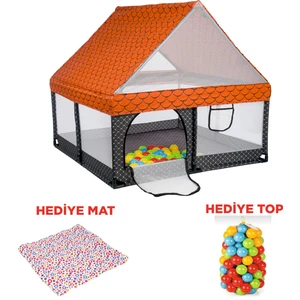 Lia Bebek Lia Icon Oyun Alanı, Oyun Evi ve Çatılı 120 x 120 cm Ebatı Oyun Parkı