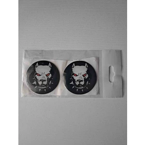 Motosiklet Reflektör Stickerı Yuvarlak Pitbull Etiketi