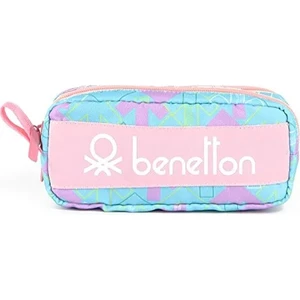 United Colors of Benetton Çift Bölmeli Pembe Yön Desenli Kalem Çantası 03734
