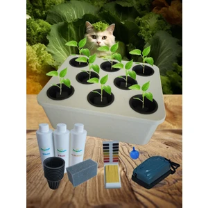 Tarım Suda Topraksız Tarım Mini Set Beyaz Hidroponik Set Suda Tarım Hobi Seti