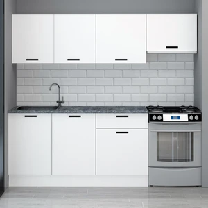 Fly Mobilya 220 Cm Göcek Mutfak Dolabı Beyaz